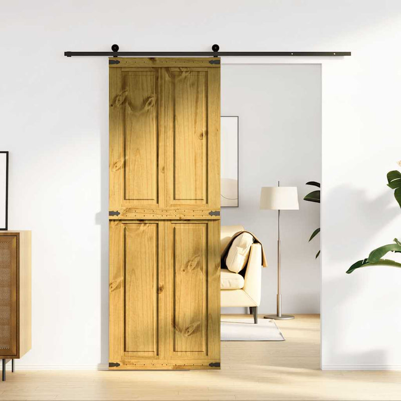 Load image into Gallery viewer, Vidaxl schuifdeur corona 70x210 cm massief grenenhout
