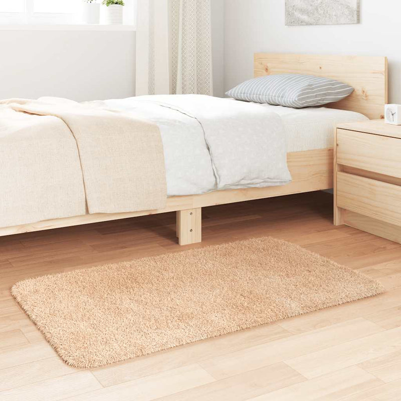 Afbeelding laden in galerijviewer, Vidaxl hoogpolig vloerkleed navarra 60x100 cm polyester beige
