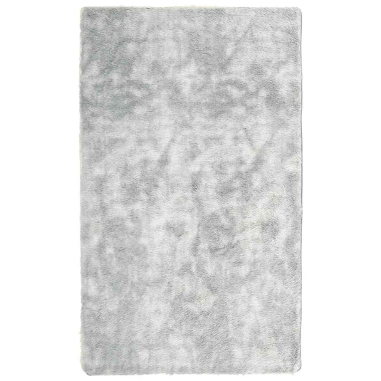 Vidaxl hoogpolig vloerkleed navarra 60x100 cm polyester zilvergrijs