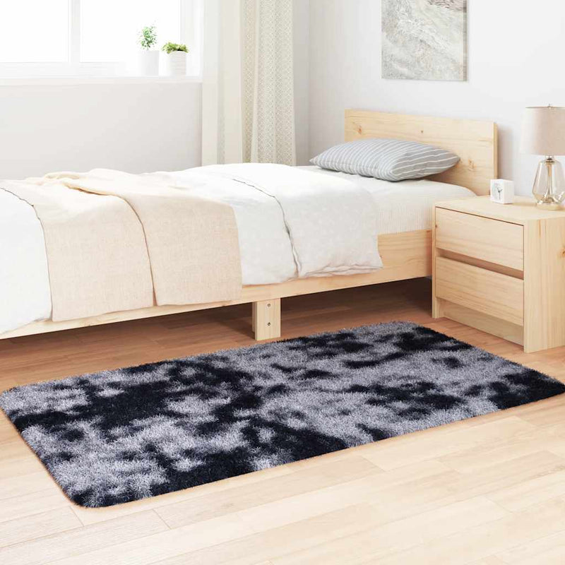 Afbeelding laden in galerijviewer, Vidaxl hoogpolig vloerkleed navarra 80x150 cm polyester donkergrijs
