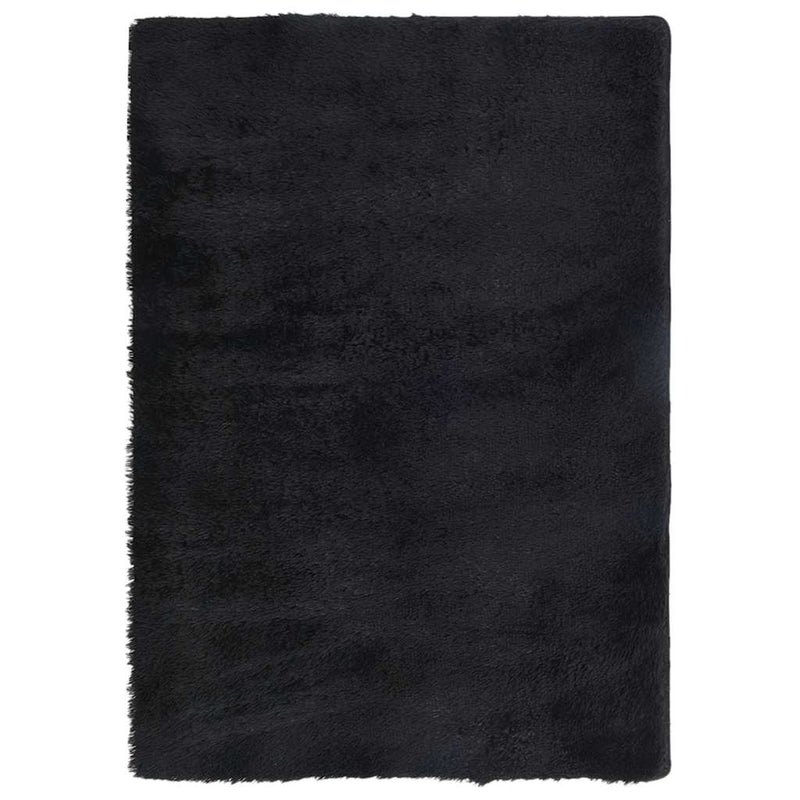 Afbeelding laden in galerijviewer, Vidaxl hoogpolig vloerkleed navarra 120x170 cm polyester zwart

