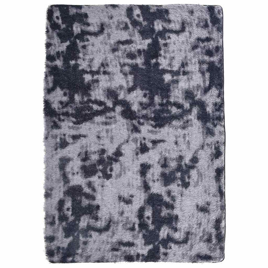 Vidaxl hoogpolig vloerkleed navarra 120x170 cm polyester donkergrijs