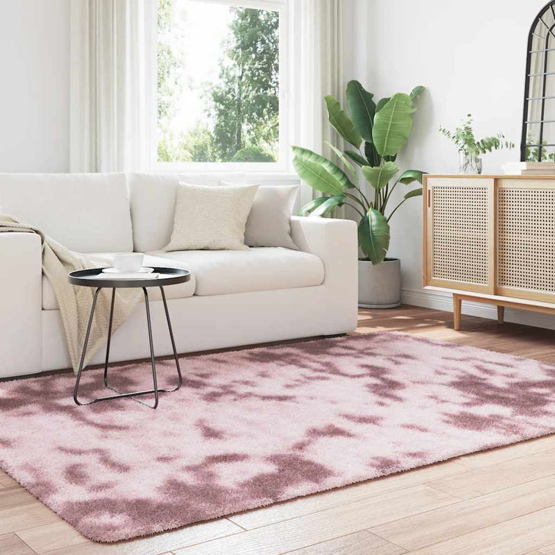 Afbeelding laden in galerijviewer, Vidaxl hoogpolig vloerkleed navarra 160x230 cm polyester stoffig roze
