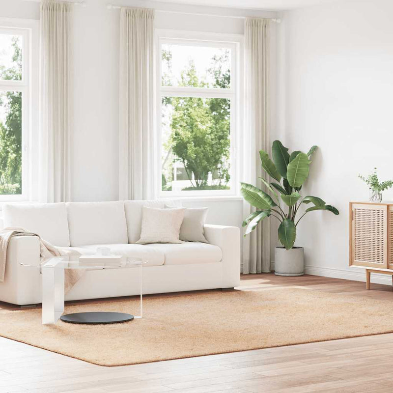 Afbeelding laden in galerijviewer, Vidaxl hoogpolig vloerkleed navarra 240x340 cm polyester beige
