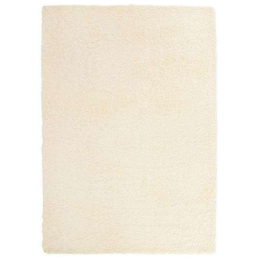 Vidaxl hoogpolig vloerkleed navarra 240x340 cm polyester crèmekleurig