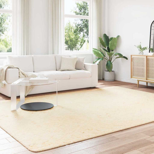 Vidaxl hoogpolig vloerkleed navarra 240x340 cm polyester crèmekleurig