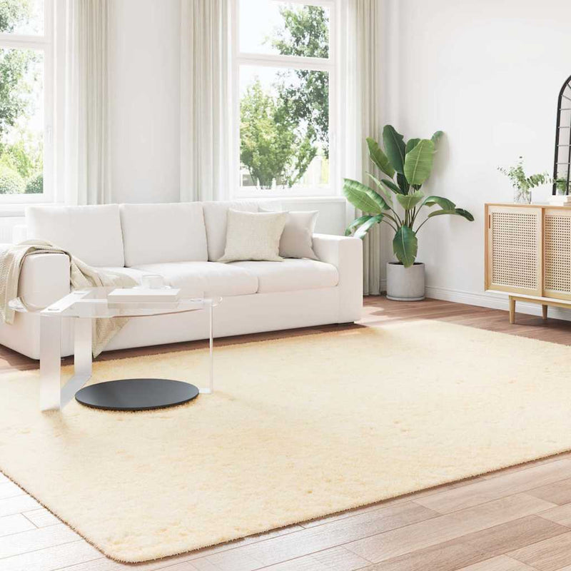 Afbeelding laden in galerijviewer, Vidaxl hoogpolig vloerkleed navarra 240x340 cm polyester crèmekleurig
