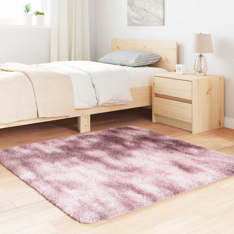 ギャラリービューアに画像をロードする, Vidaxl hoogpolig vloerkleed navarra 120x120 cm polyester stoffig roze

