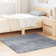 Vidaxl hoogpolig vloerkleed navarra 120x120 cm polyester lichtgrijs