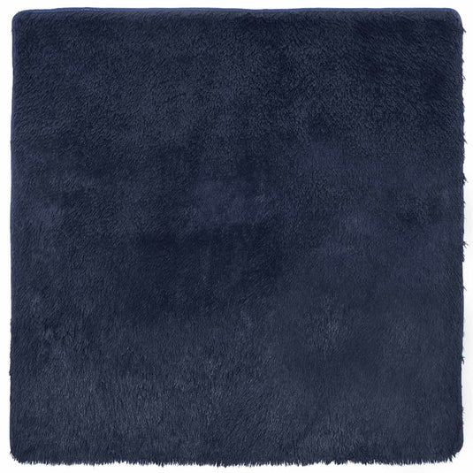 Vidaxl hoogpolig vloerkleed navarra 120x120 cm polyester marineblauw
