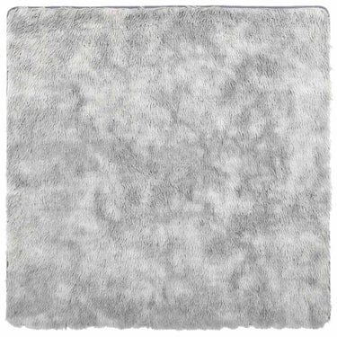 Vidaxl hoogpolig vloerkleed navarra 120x120 cm polyester zilvergrijs