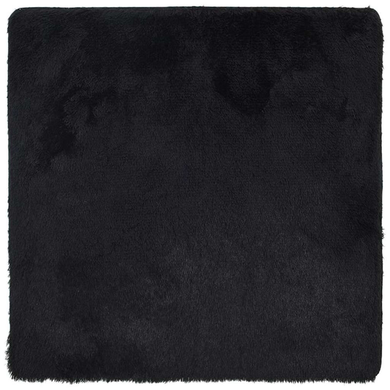 Chargez l'image dans la visionneuse de la galerie, Vidaxl hoogpolig vloerkleed navarra 160x160 cm polyester zwart

