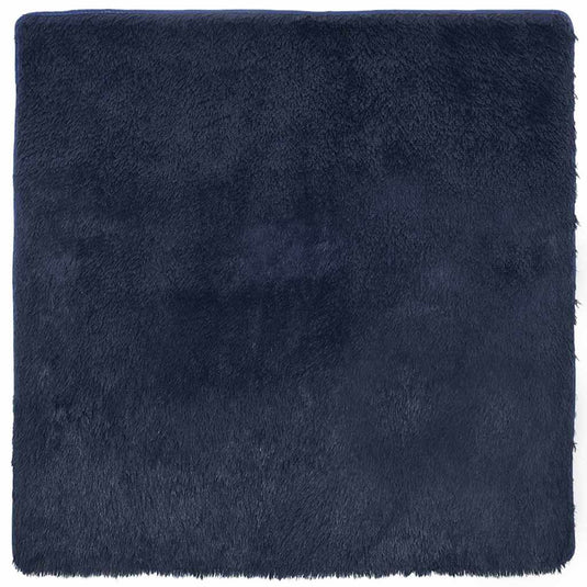Vidaxl hoogpolig vloerkleed navarra 160x160 cm polyester marineblauw