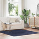 Vidaxl hoogpolig vloerkleed navarra 160x160 cm polyester marineblauw