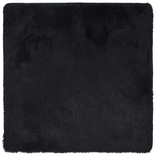 Vidaxl hoogpolig vloerkleed navarra 200x200 cm polyester zwart