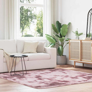 Vidaxl hoogpolig vloerkleed navarra 200x200 cm polyester stoffig roze
