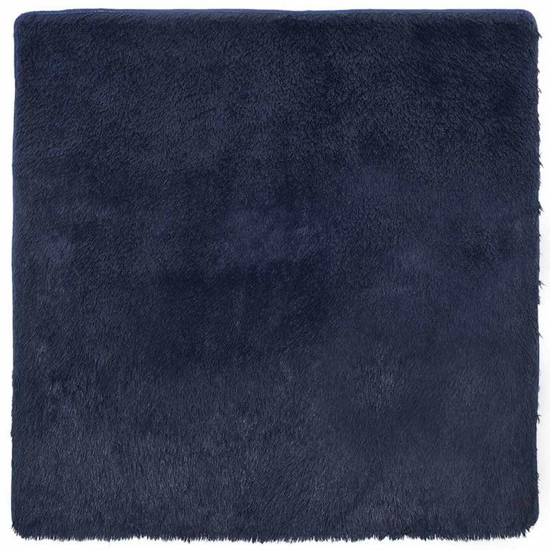 Afbeelding laden in galerijviewer, Vidaxl hoogpolig vloerkleed navarra 200x200 cm polyester marineblauw
