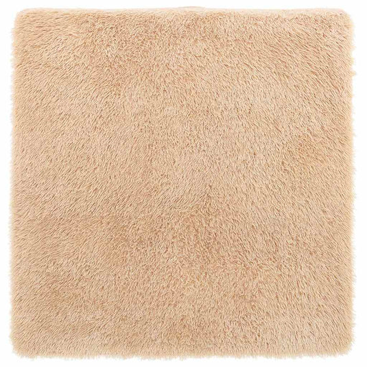 Vidaxl hoogpolig vloerkleed navarra 240x240 cm polyester beige