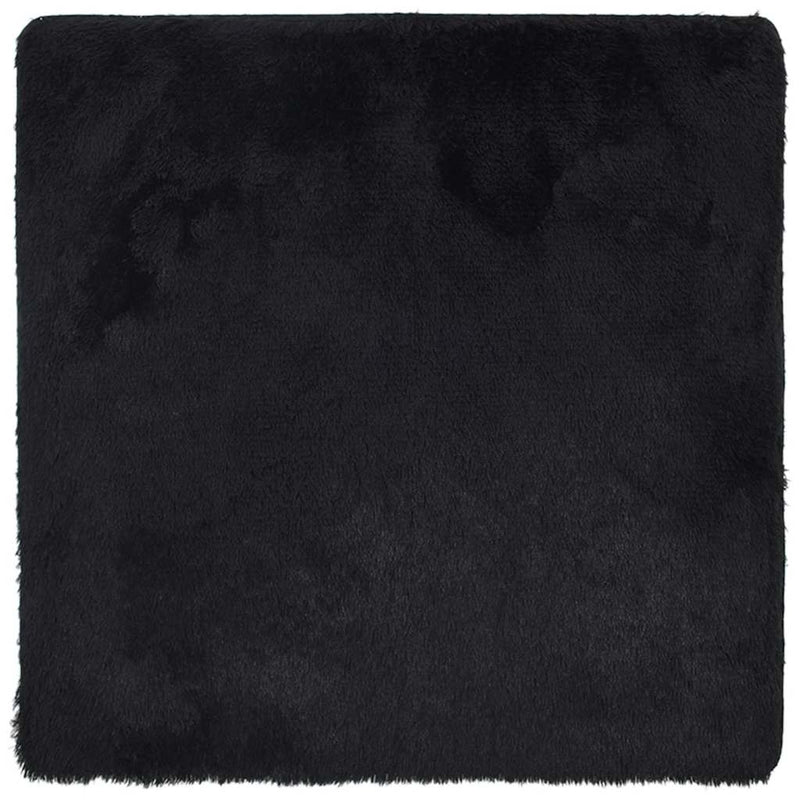 Afbeelding laden in galerijviewer, Vidaxl hoogpolig vloerkleed navarra 240x240 cm polyester zwart
