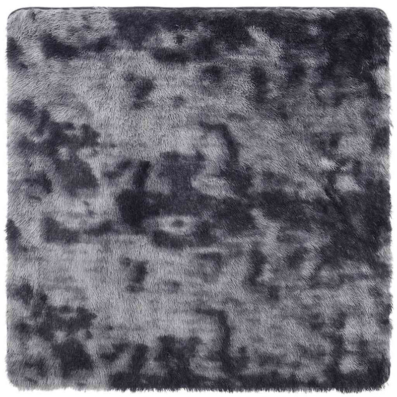 Afbeelding laden in galerijviewer, Vidaxl hoogpolig vloerkleed navarra 240x240 cm polyester donkergrijs

