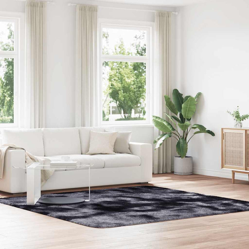 Afbeelding laden in galerijviewer, Vidaxl hoogpolig vloerkleed navarra 240x240 cm polyester donkergrijs

