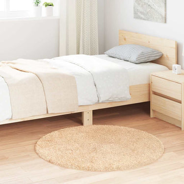 Vidaxl hoogpolig vloerkleed navarra 100x100 cm polyester beige