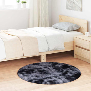 Vidaxl hoogpolig vloerkleed navarra 100x100 cm polyester donkergrijs