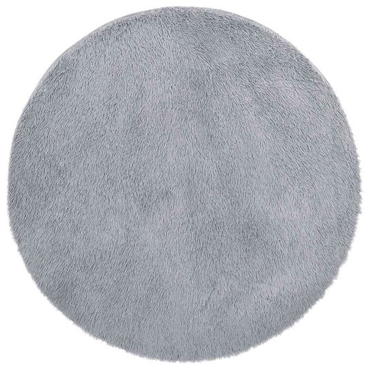 Vidaxl hoogpolig vloerkleed navarra 100x100 cm polyester lichtgrijs