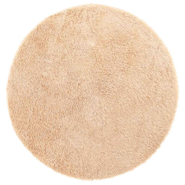 Vidaxl hoogpolig vloerkleed navarra 120x120 cm polyester beige
