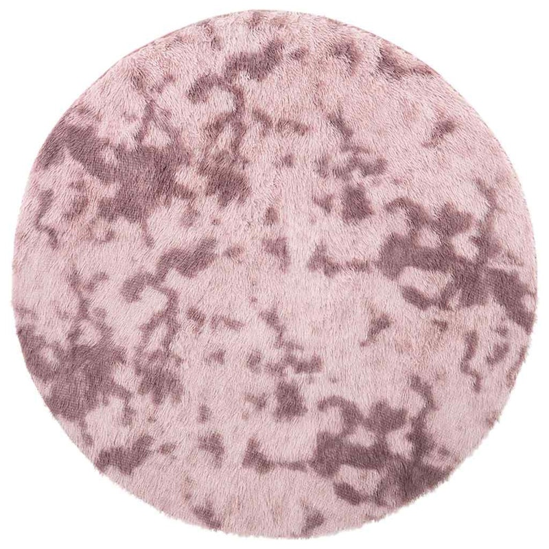 Afbeelding laden in galerijviewer, Vidaxl hoogpolig vloerkleed navarra 120x120 cm polyester stoffig roze
