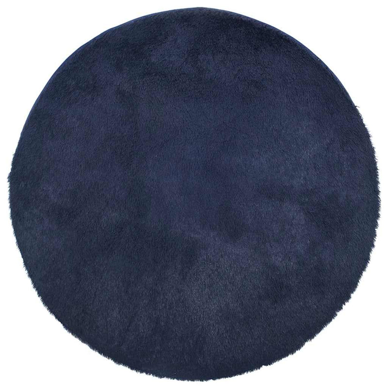 Afbeelding laden in galerijviewer, Vidaxl hoogpolig vloerkleed navarra 120x120 cm polyester marineblauw
