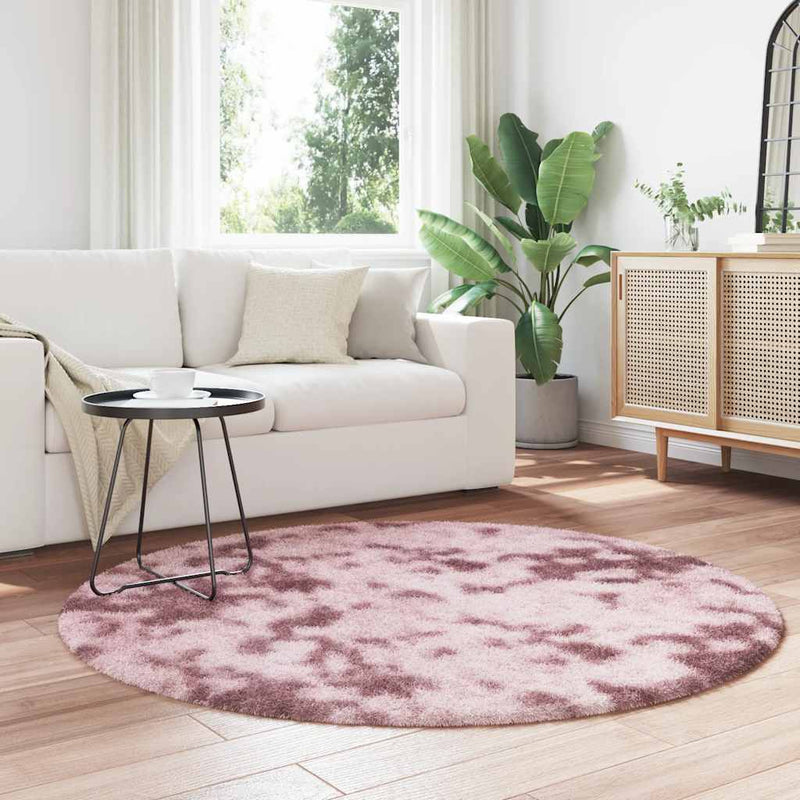 ギャラリービューアに画像をロードする, Vidaxl hoogpolig vloerkleed navarra 160x160 cm polyester stoffig roze
