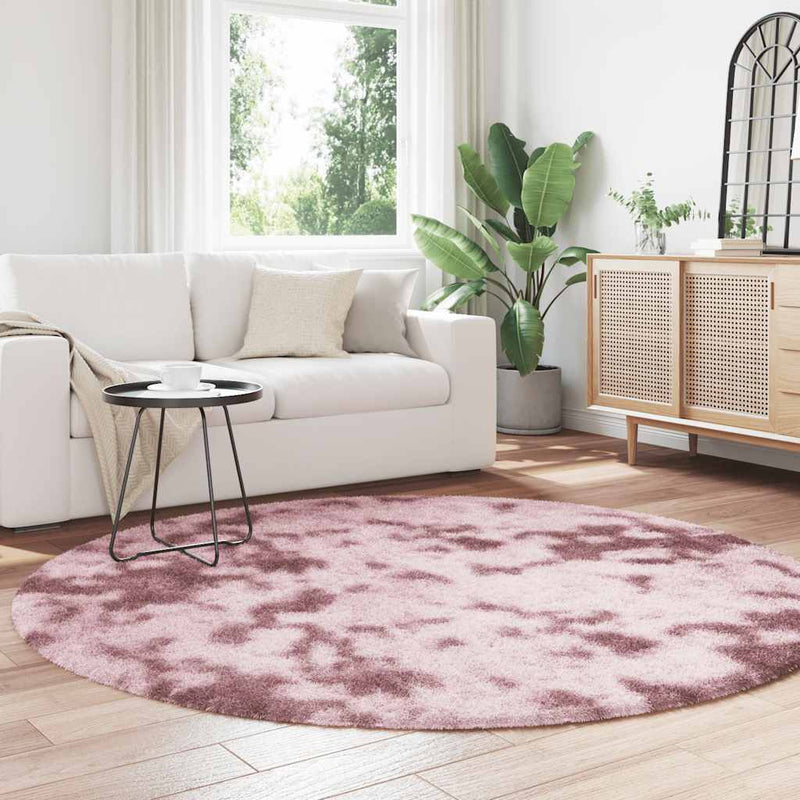 Chargez l'image dans la visionneuse de la galerie, Vidaxl hoogpolig vloerkleed navarra 200x200 cm polyester stoffig roze

