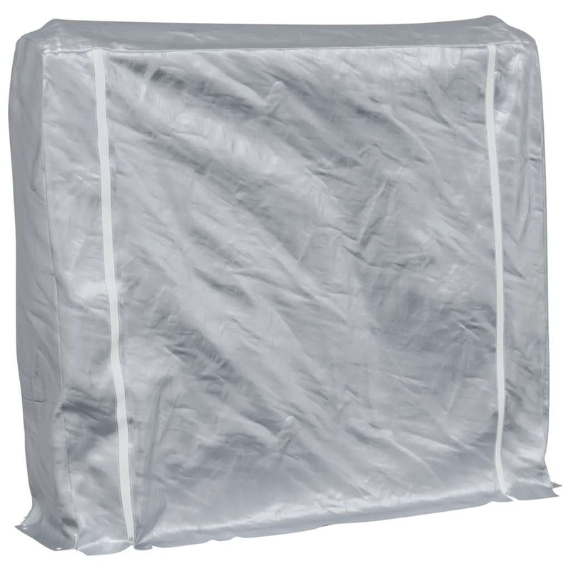 Load image into Gallery viewer, Vidaxl haardhoutrek met regenhoes 150x25x150 cm gegalvaniseerd staal
