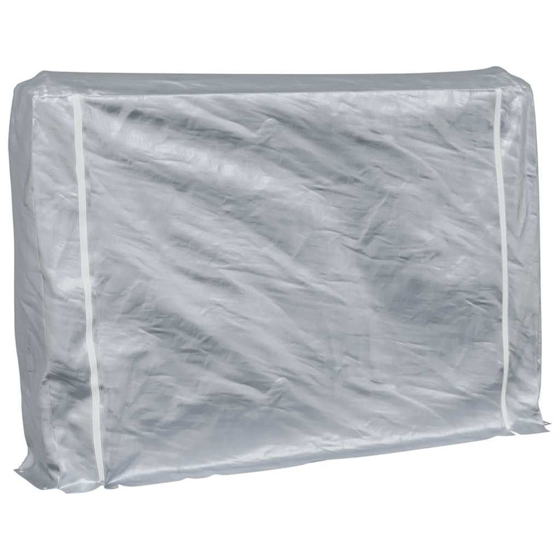 Load image into Gallery viewer, Vidaxl haardhoutrek met regenhoes 200x25x150 cm gegalvaniseerd staal
