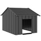 Vidaxl hondenhok met dak 83x130x85 cm gegalvaniseerd staal