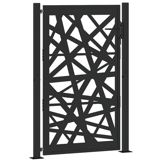 Vidaxl poort met lichtontwerp 100x150 cm staal zwart