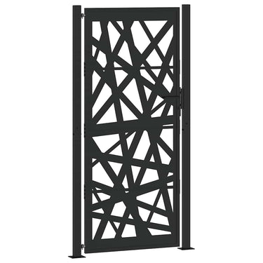 Vidaxl poort met lichtontwerp 100x200 cm staal zwart