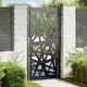 Vidaxl poort met lichtontwerp 100x200 cm staal zwart