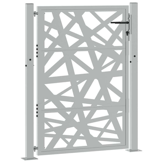 Vidaxl poort met lichtontwerp 100x125 cm weervast staal