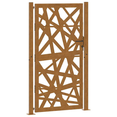 Vidaxl poort met lichtontwerp 100x200 cm weervast staal