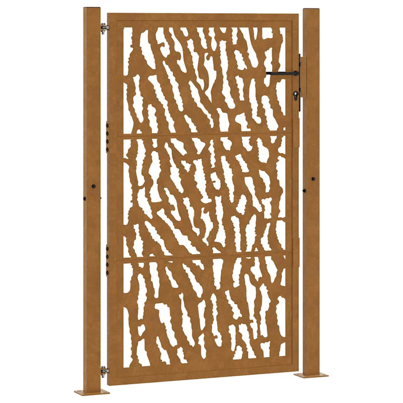 Afbeelding laden in galerijviewer, Vidaxl poort met sporenontwerp 100x150 cm weervast staal

