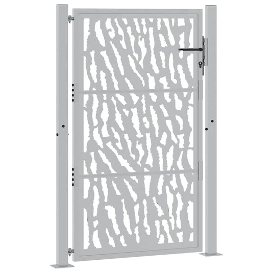 Vidaxl poort met sporenontwerp 100x150 cm weervast staal