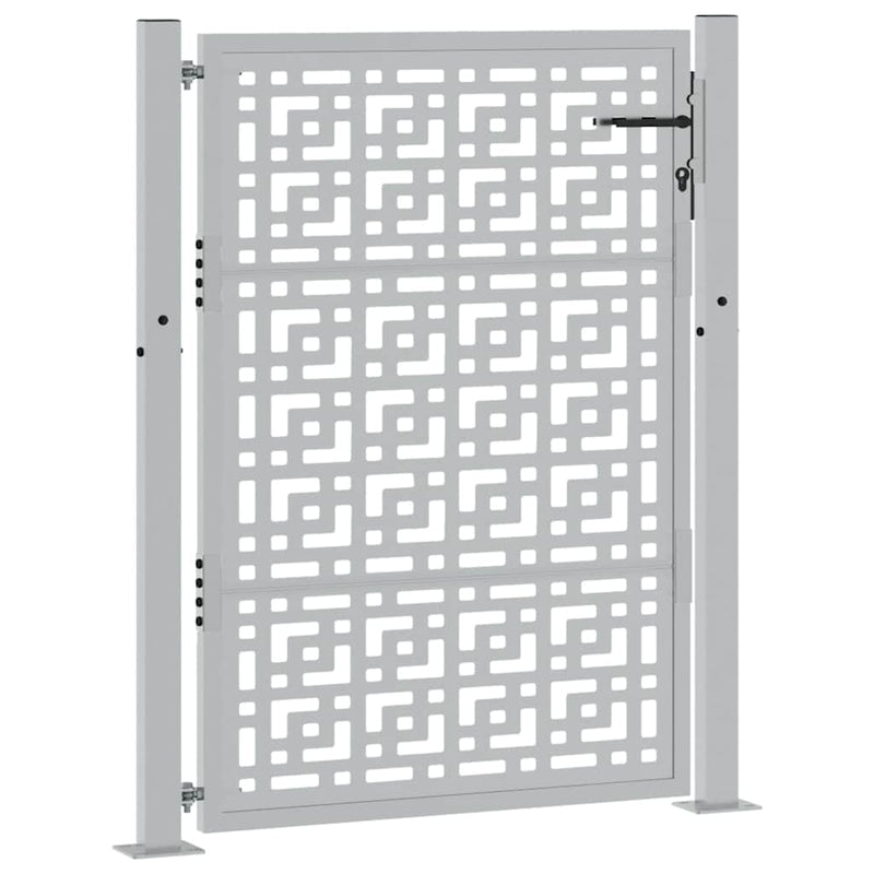 Afbeelding laden in galerijviewer, Vidaxl poort met kruisontwerp 100x125 cm weervast staal

