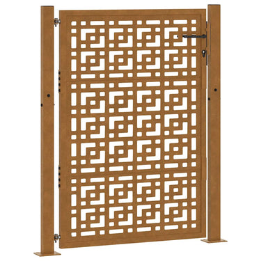Vidaxl poort met kruisontwerp 100x150 cm weervast staal