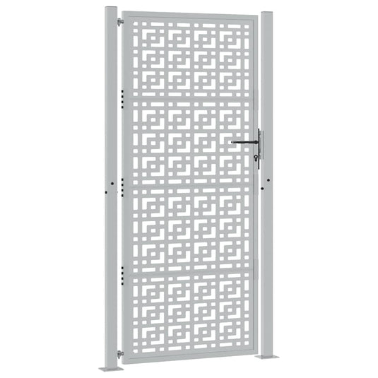 Vidaxl poort met kruisontwerp 100x200 cm weervast staal