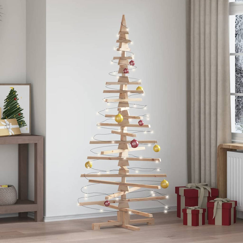 Afbeelding laden in galerijviewer, Vidaxl kerstdecoratie kerstboom 180 cm massief grenenhout
