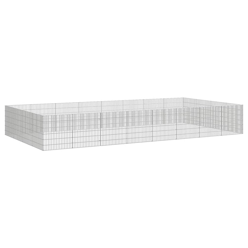 Load image into Gallery viewer, Vidaxl dierenverblijf 24 panelen 54x60 cm gegalvaniseerd ijzer

