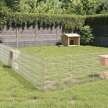 Vidaxl dierenverblijf 48 panelen 54x60 cm gegalvaniseerd ijzer