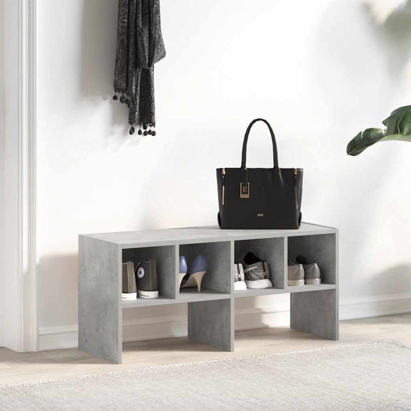 Load image into Gallery viewer, Vidaxl schoenenrek stapelbaar 89,5x30x40 cm betongrijs
